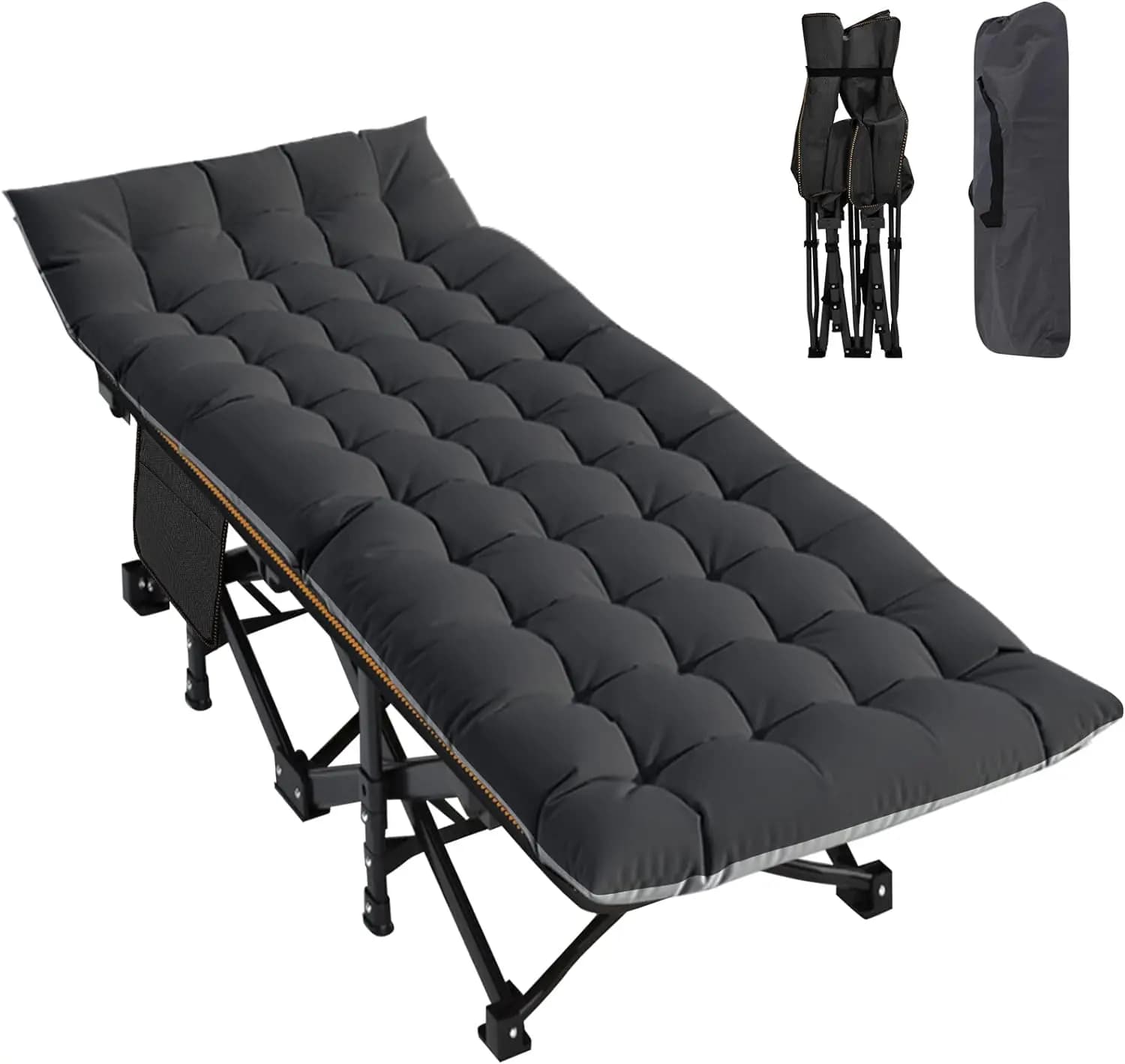 Buy 1 Get 1 Free – 2-Pack XXL All-Terrain Camping Cots with 4-Inch Dual-Season Mattresses