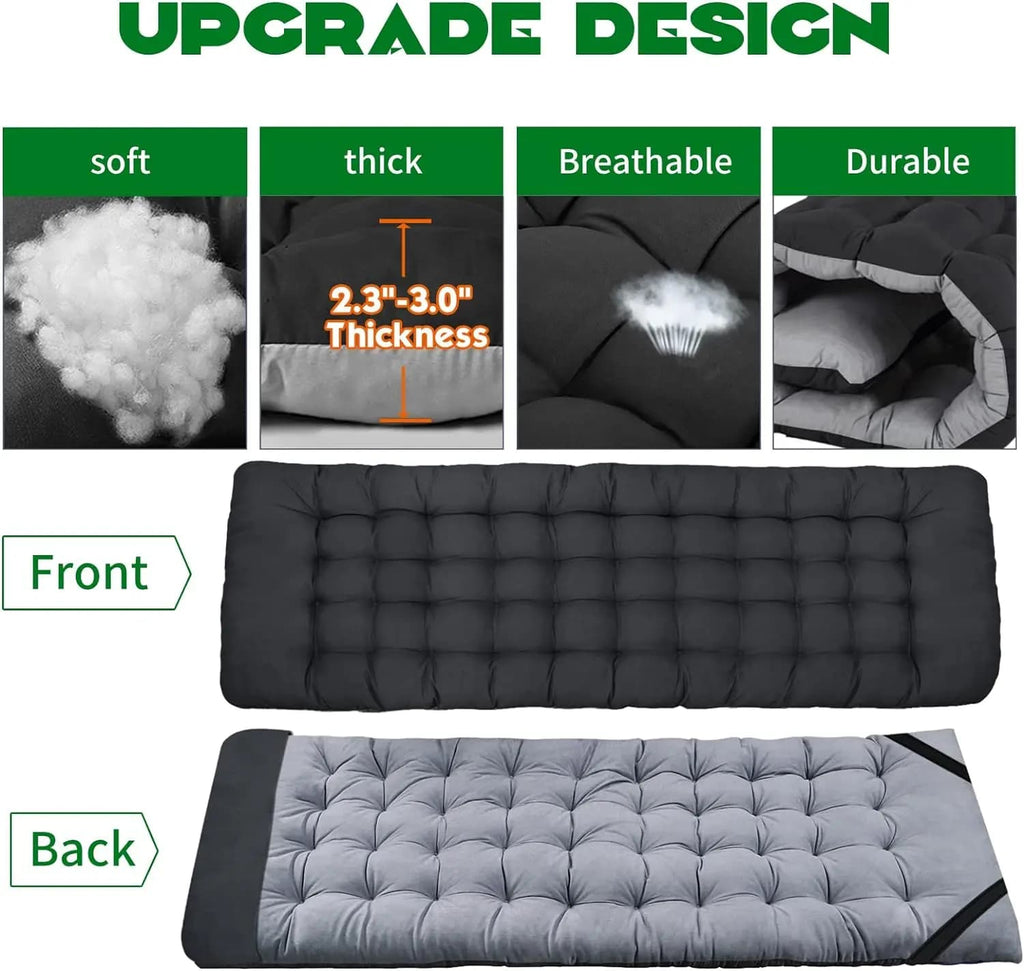 Buy 1 Get 1 Free – 2-Pack XXL All-Terrain Camping Cots with 4-Inch Dual-Season Mattresses