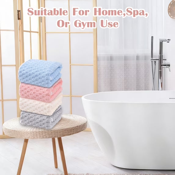 12-Pack HydroLock Ultra-Absorbent Oversized Bath Towels – 3 Per Color, Quick-Dry 28" × 55" Microfiber Bath Sheets