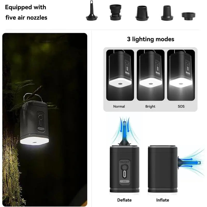 Vacuum Compression Travel Backpack 60L Large Capacity with One‑Click Electric Vacuum Pump TSA Anti‑Theft Lock