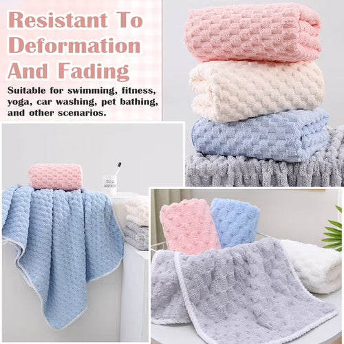 12-Pack HydroLock Ultra-Absorbent Oversized Bath Towels – 3 Per Color, Quick-Dry 28" × 55" Microfiber Bath Sheets